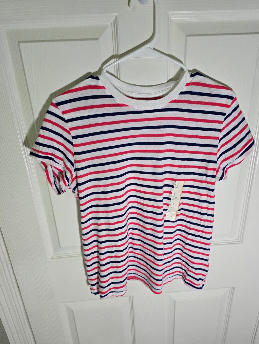 NWT Universal Thread Womens Red White Blue Striped Shirt Small